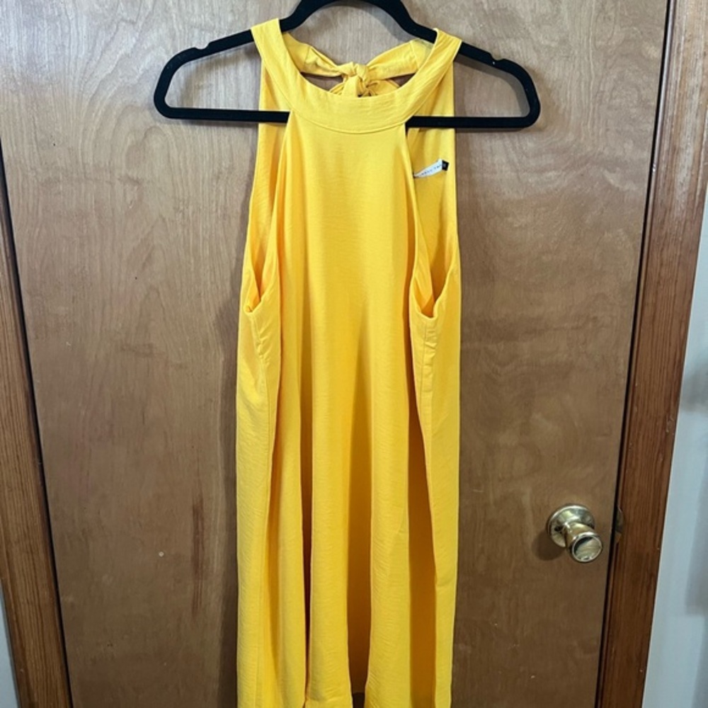 Three Eighty Two Yellow Sleeveless Dress